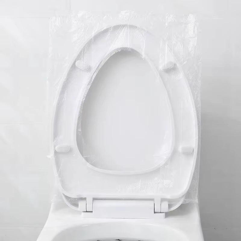 50-Pack Individually Wrapped Disposable Waterproof Toilet Seat Covers with Non-Slip Design for Travel and Protection